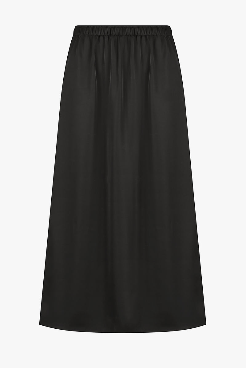 Black Satin Skirt