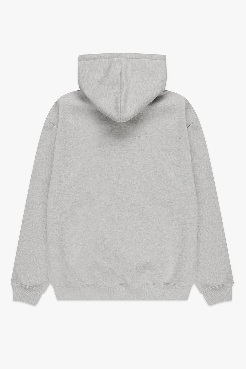 Brushed Hoodie - Grey – alt view