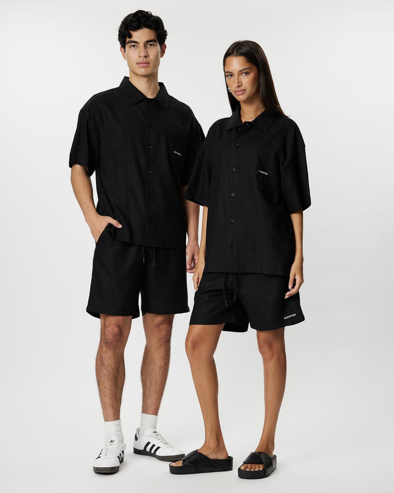 Black Linen Set