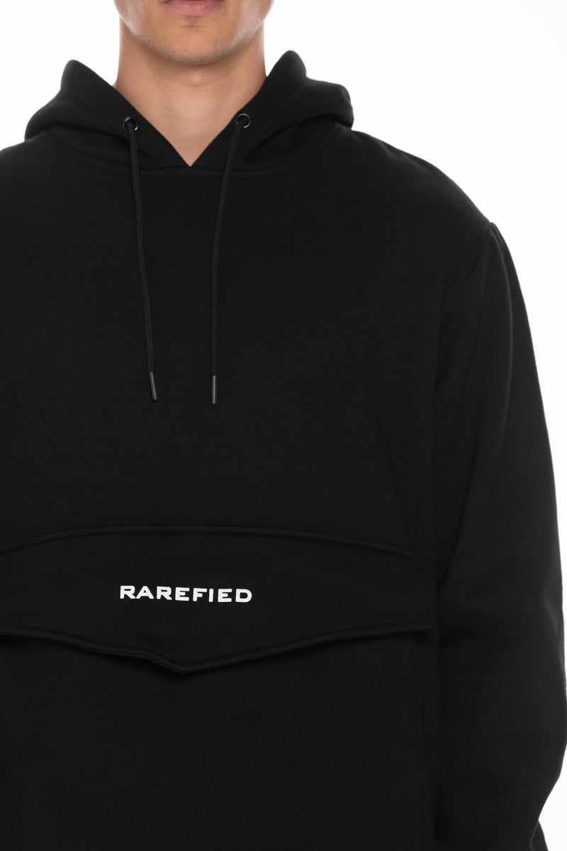 Kangaroo Pocket Hoodie - Black