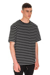 Oversized Stripe T-Shirt - Black & White Right Side View