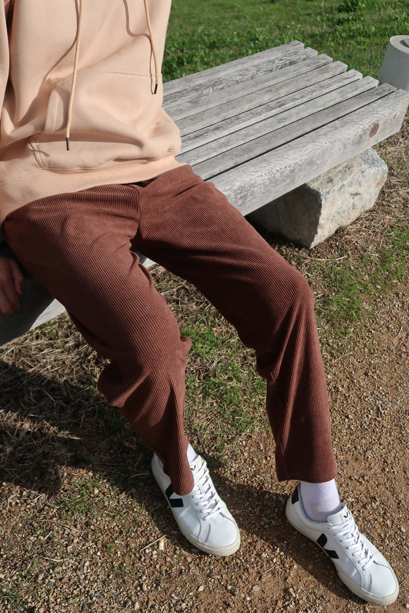 Tailored Corduroy Pants - Brown