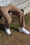 Knee Patch Corduroy Pants - Beige