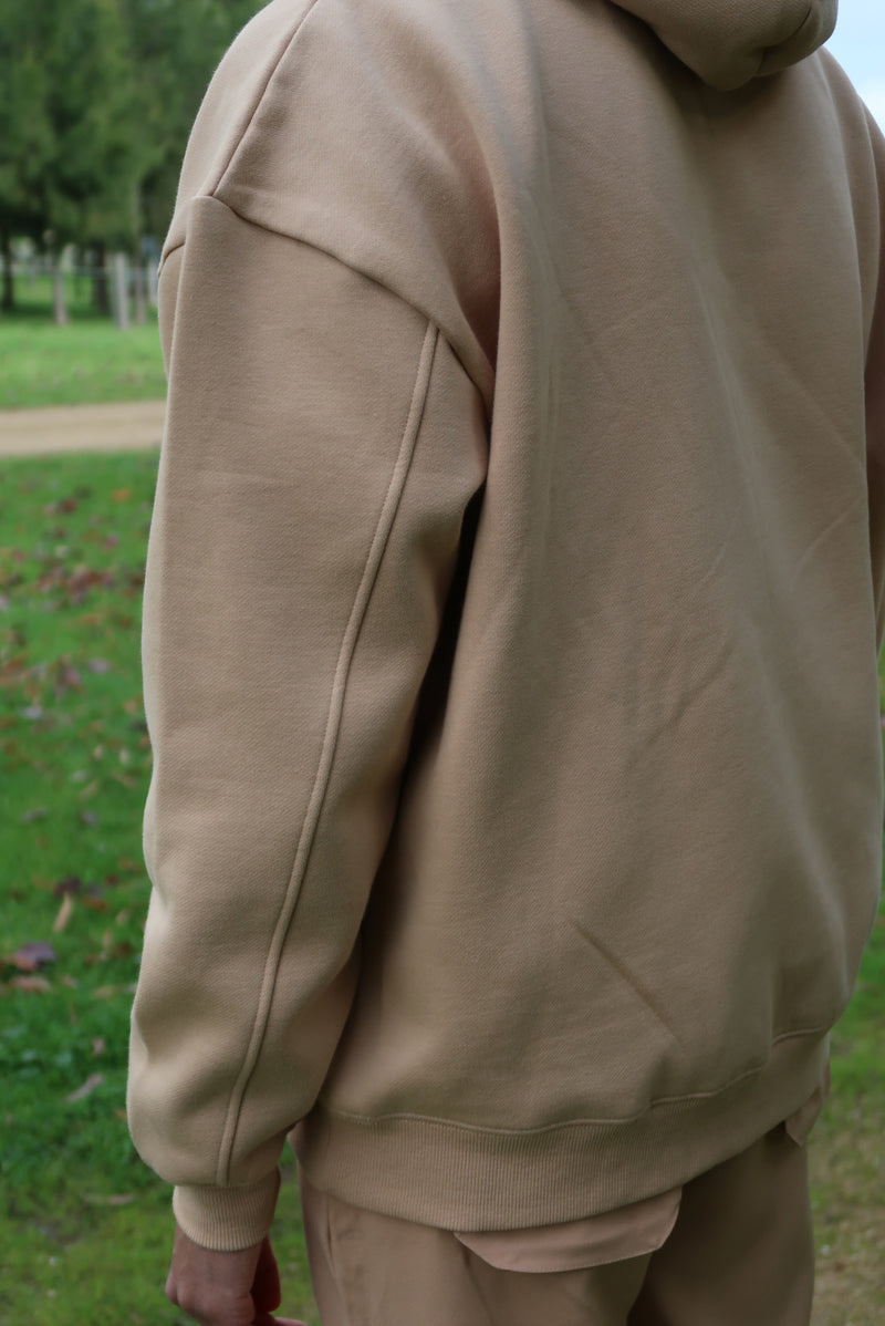 Brushed Hoodie - Beige