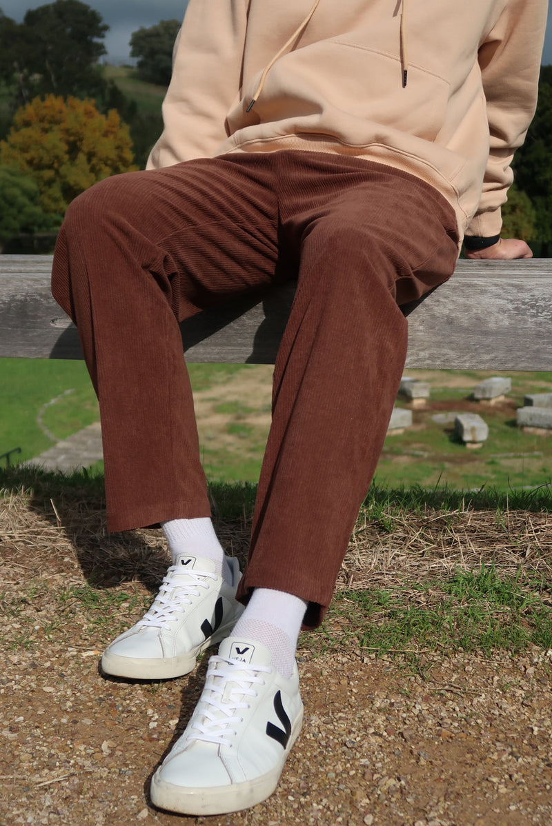 Tailored Corduroy Pants - Brown