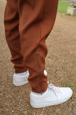 Zipped Trackpants - Brown