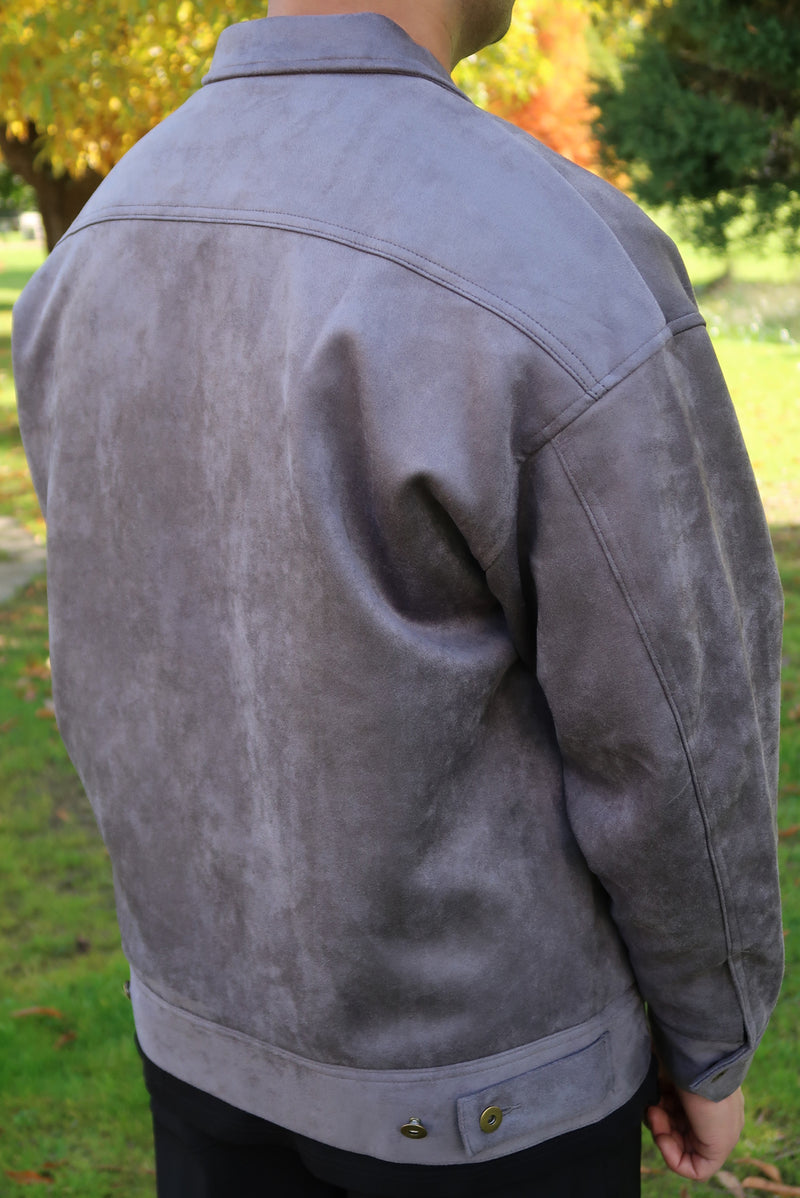 Suede Jacket - Grey