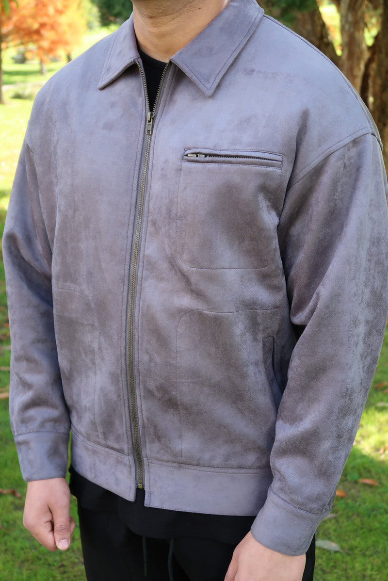 Suede Jacket - Grey