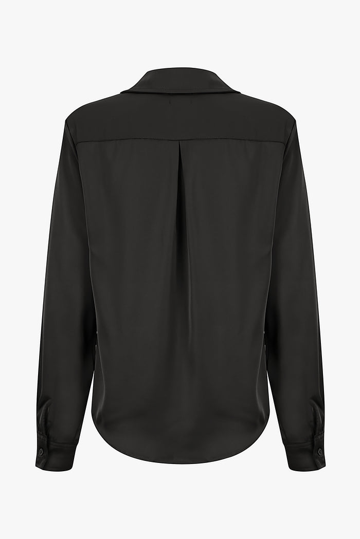 Black Satin Shirt