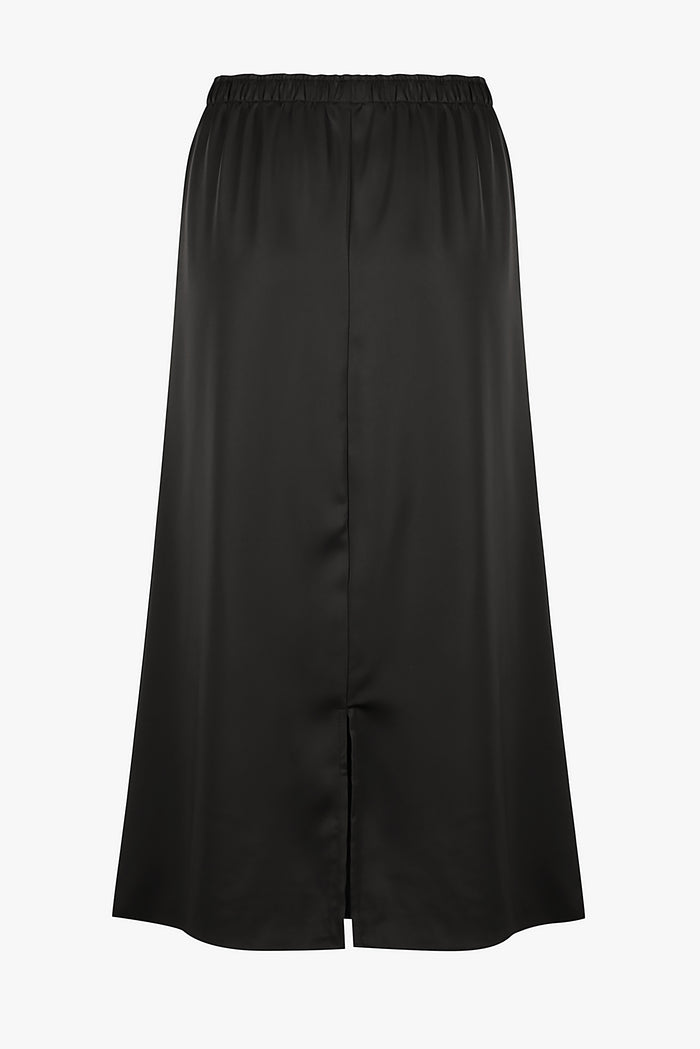Black Satin Skirt