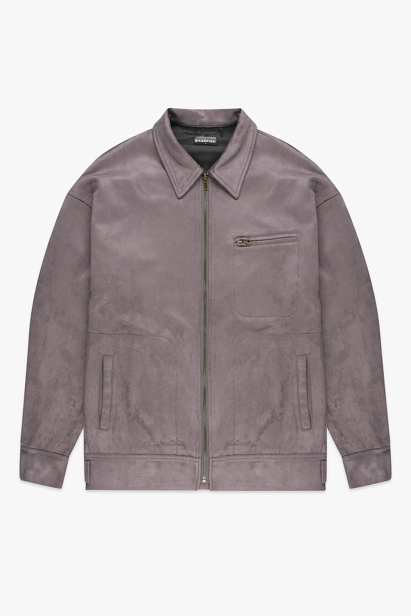 Suede Jacket - Grey