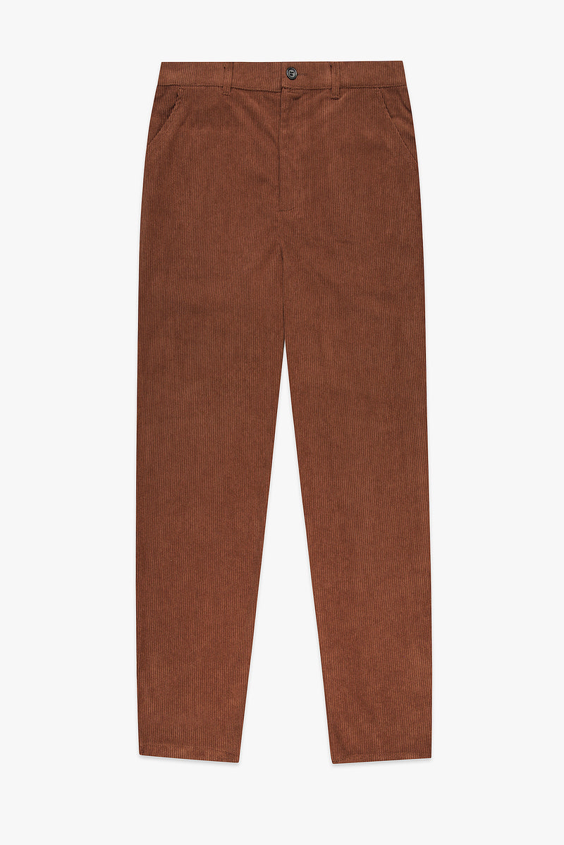 Tailored Corduroy Pants - Brown