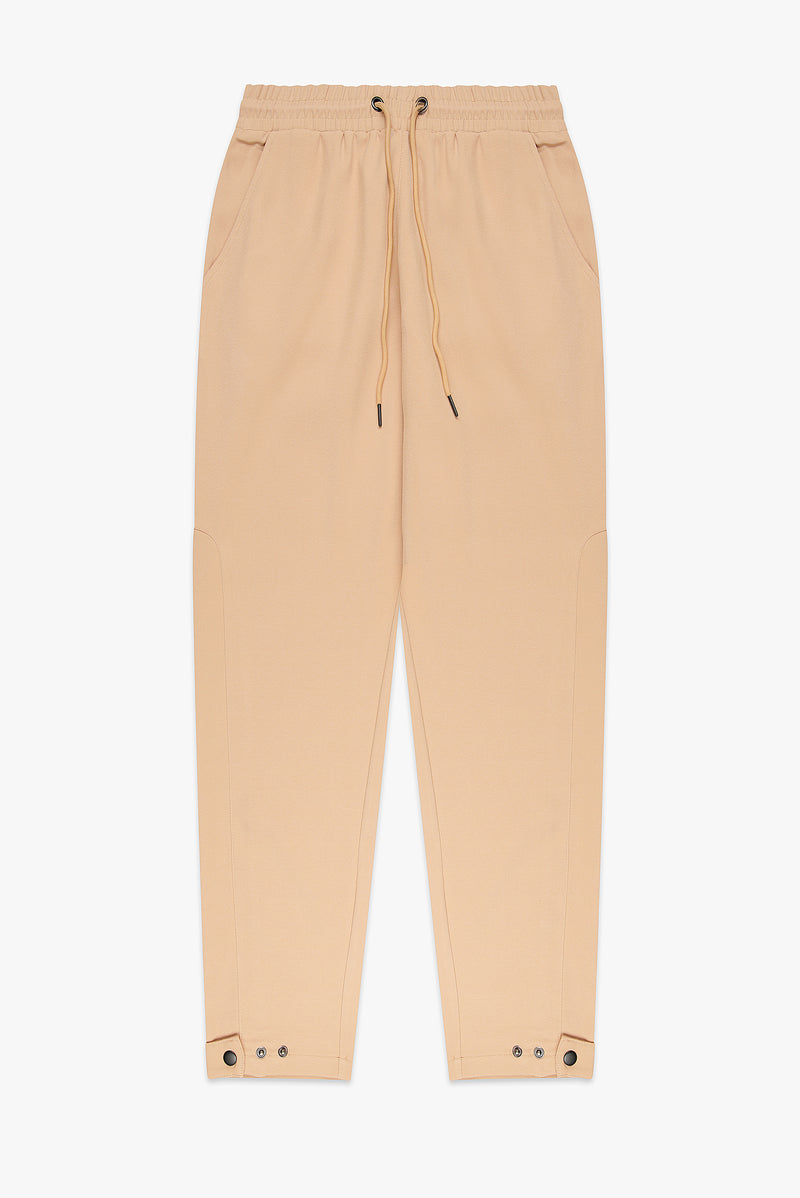 Snap-Button Trackpants - Beige