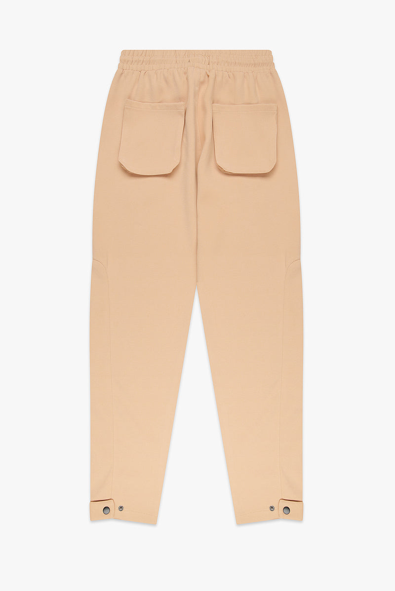 Snap-Button Trackpants - Beige