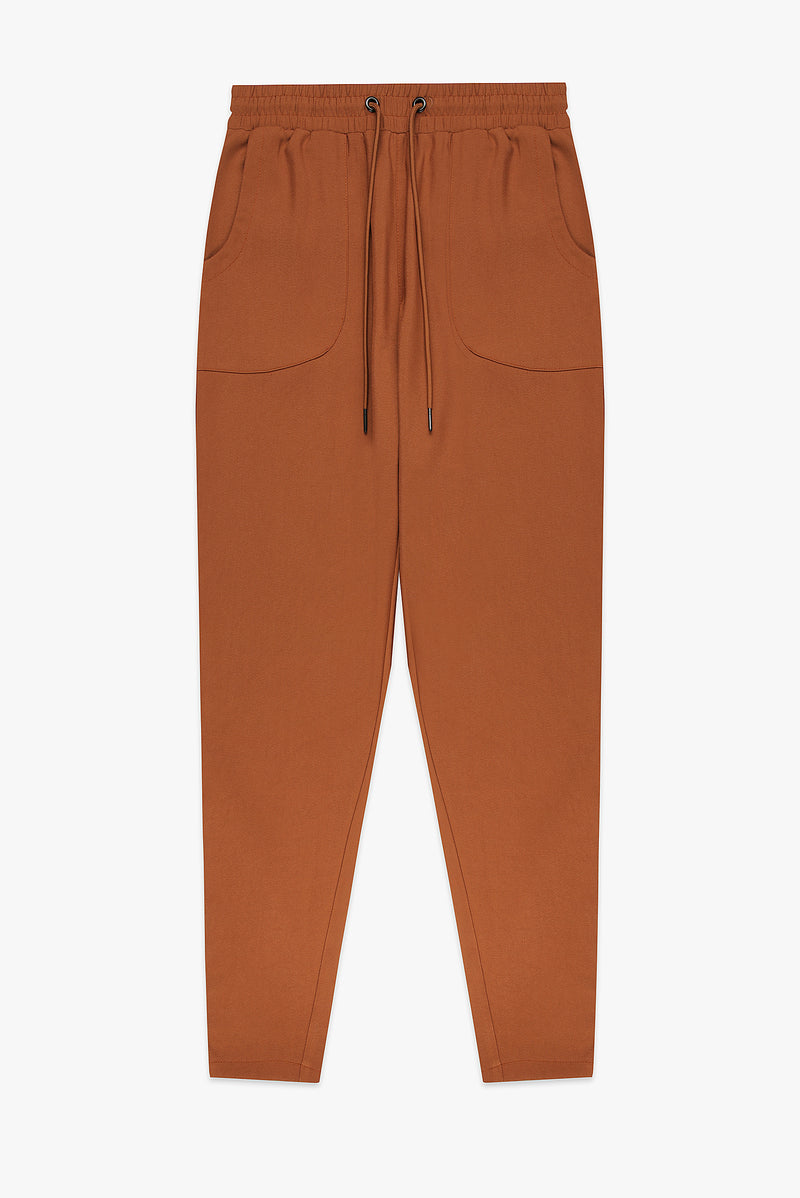 Zipped Trackpants - Brown