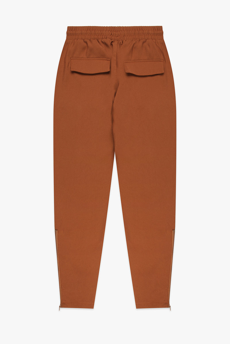 Zipped Trackpants - Brown