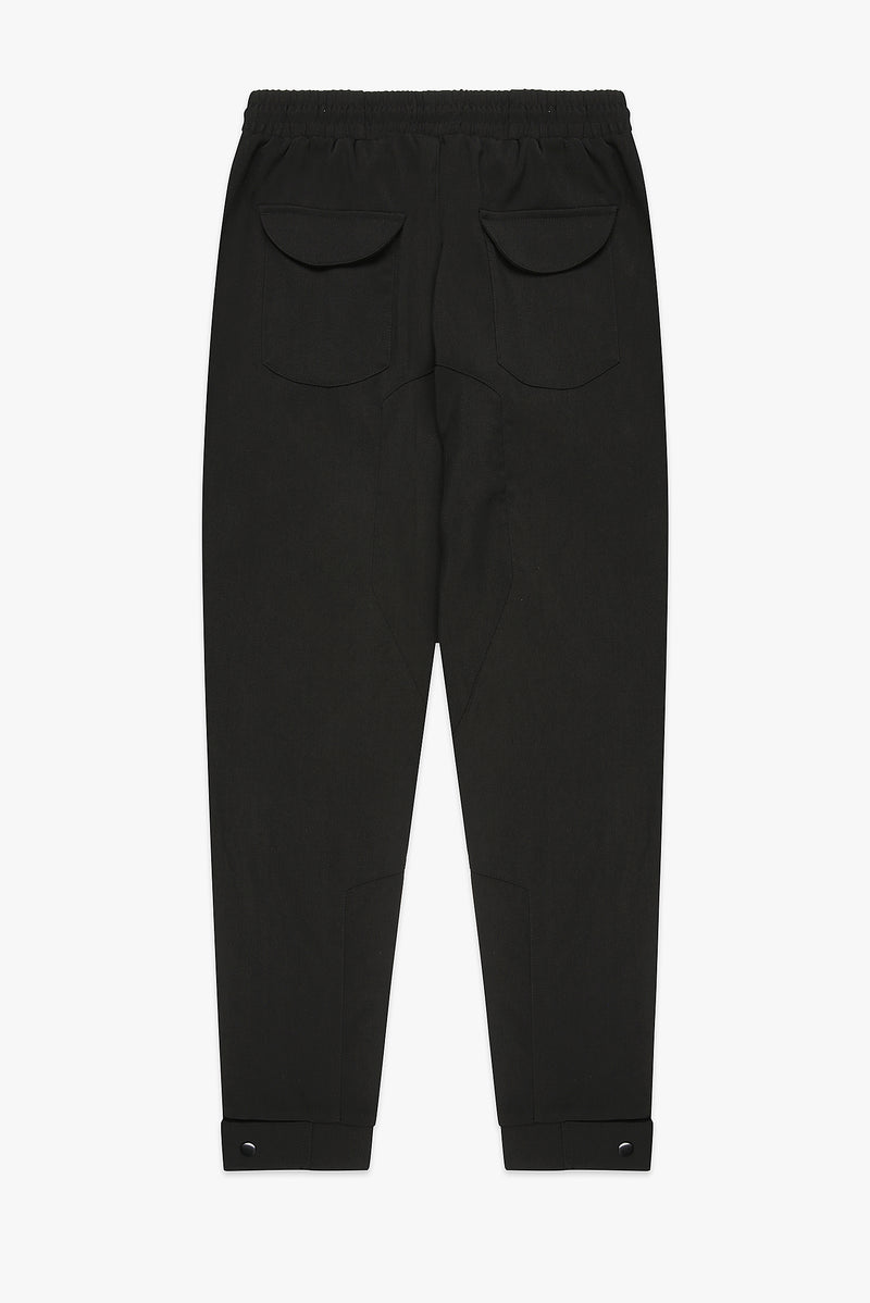 Snap-Button Trackpants - Black