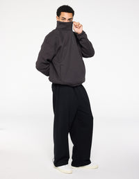 Quarter Zip Jumper - Charcoal
