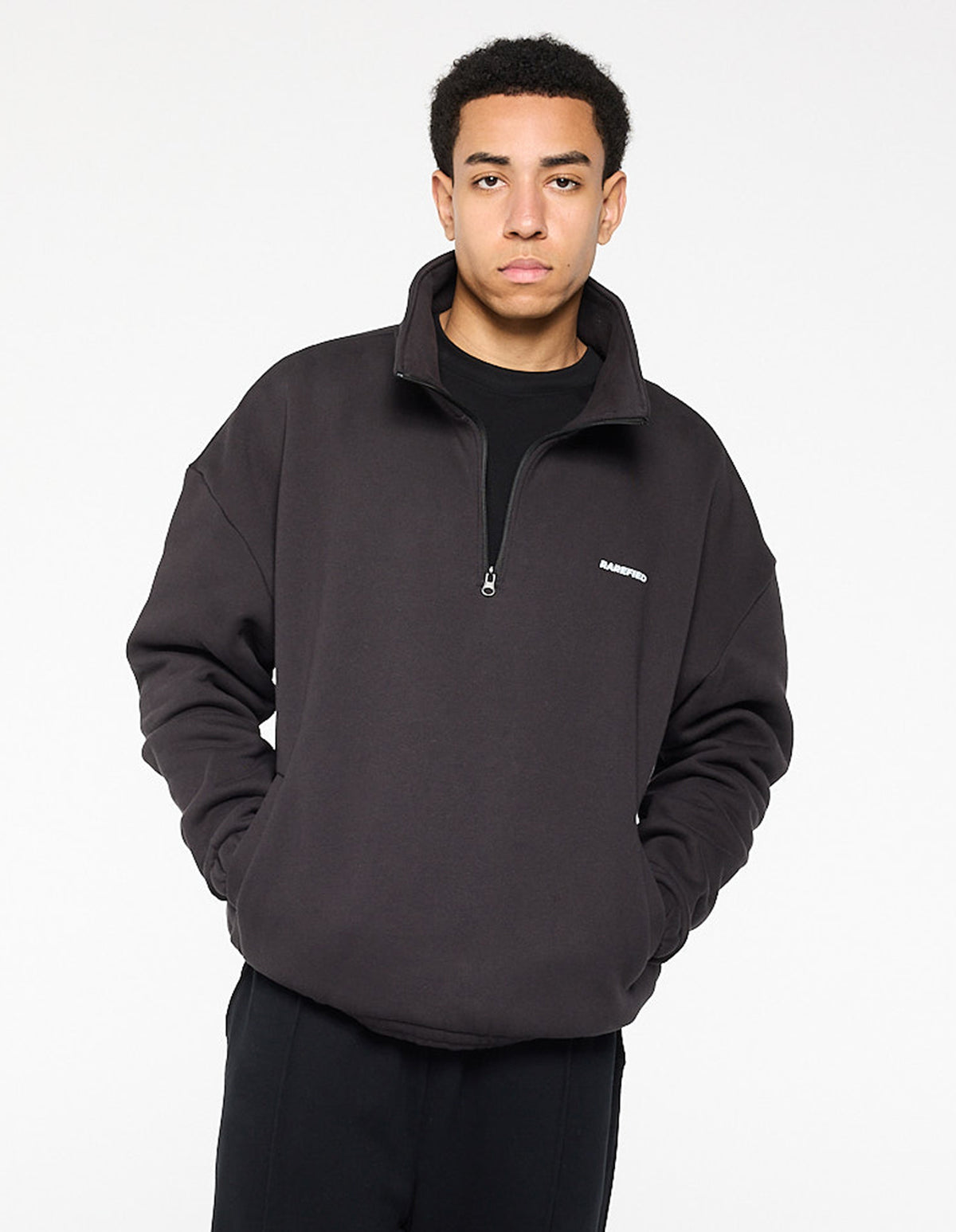 Quarter Zip Jumper - Charcoal