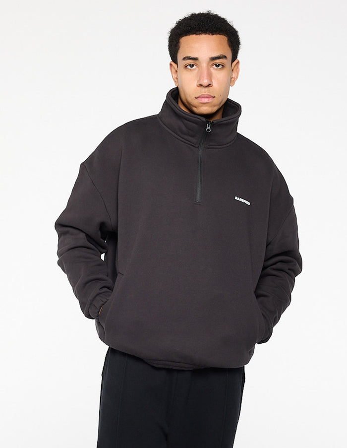 Quarter Zip Jumper - Charcoal