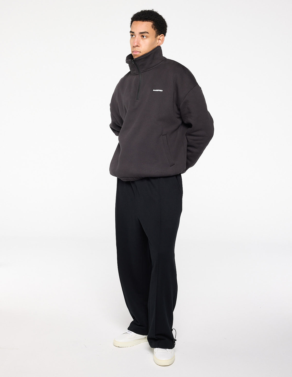 Quarter Zip Jumper - Charcoal