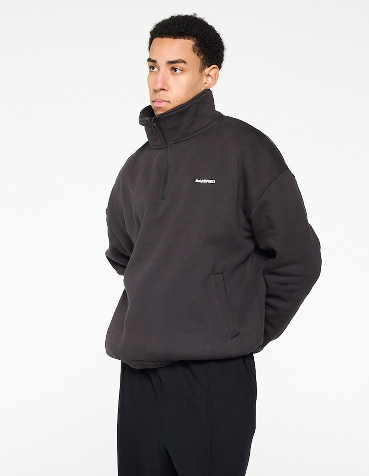 Quarter Zip Jumper - Charcoal