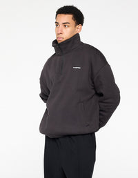Quarter Zip Jumper - Charcoal