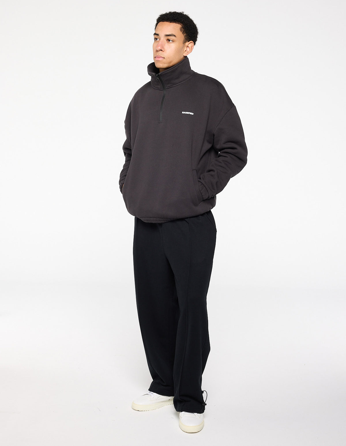 Quarter Zip Jumper - Charcoal