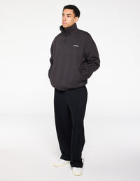 Quarter Zip Jumper - Charcoal