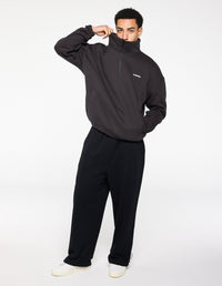 Quarter Zip Jumper - Charcoal
