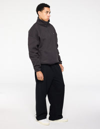 Quarter Zip Jumper - Charcoal