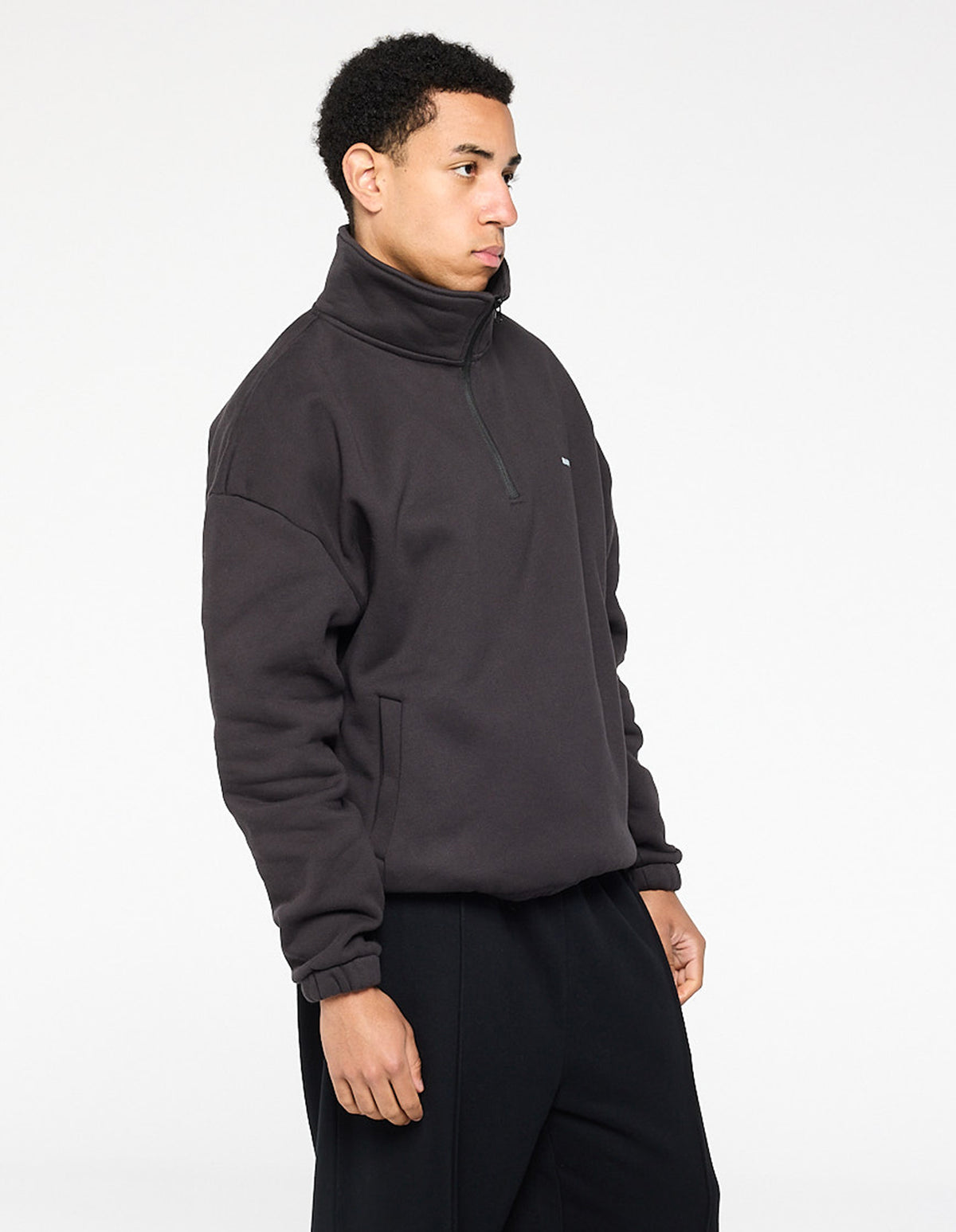 Quarter Zip Jumper - Charcoal