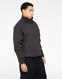 Quarter Zip Jumper - Charcoal