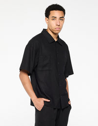 Linen Summer Shirt - Black