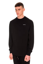 Rarefied Quote Long Sleeve T-Shirt In Black - Left Side View
