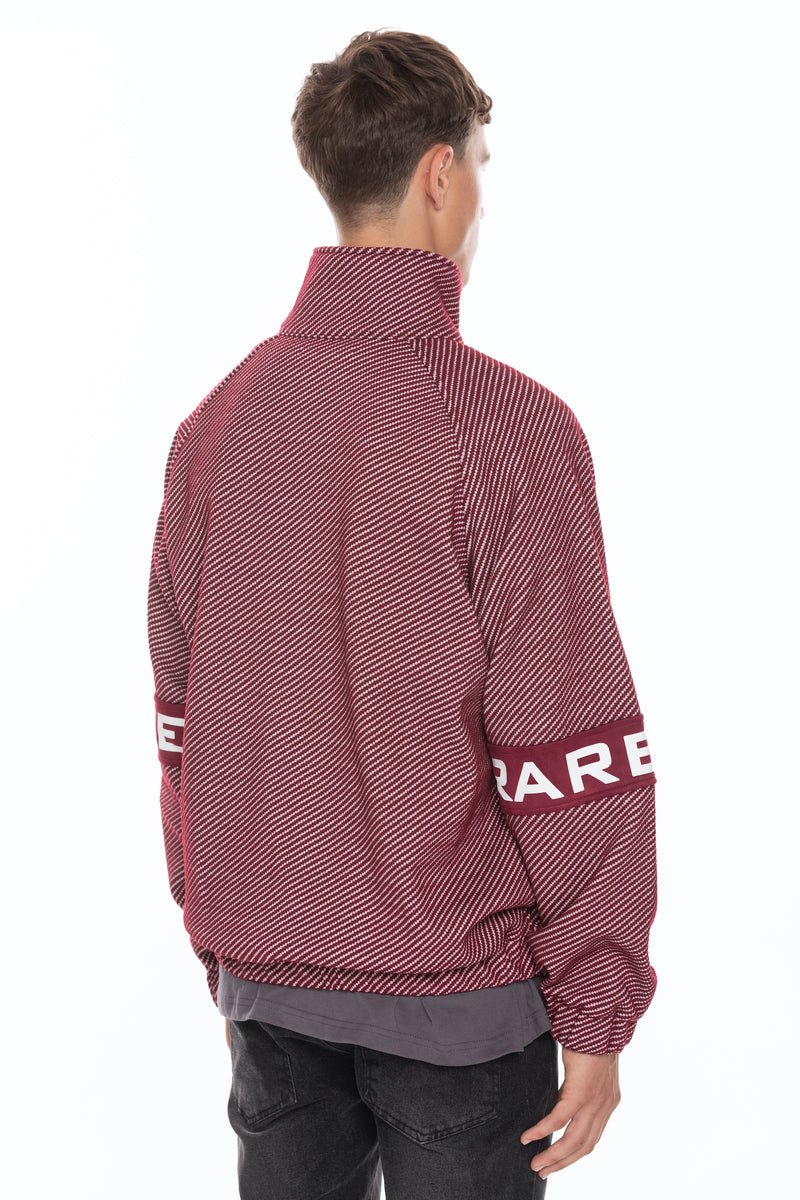 Sleeve Logo Half Zip Jacket - Red/White