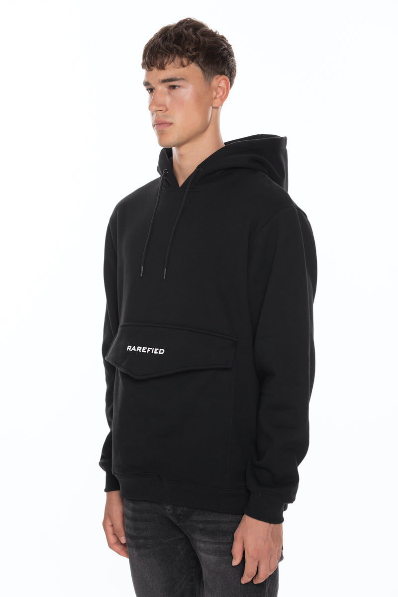 Kangaroo Pocket Hoodie - Black