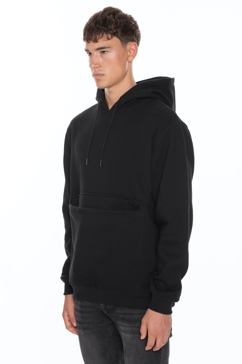 Kangaroo Pocket Hoodie - Black