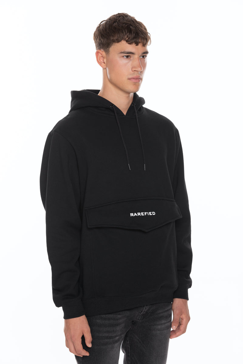 Kangaroo Pocket Hoodie - Black