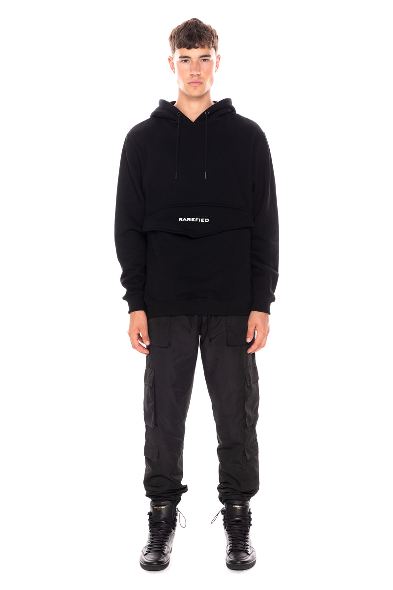 Kangaroo Pocket Hoodie - Black