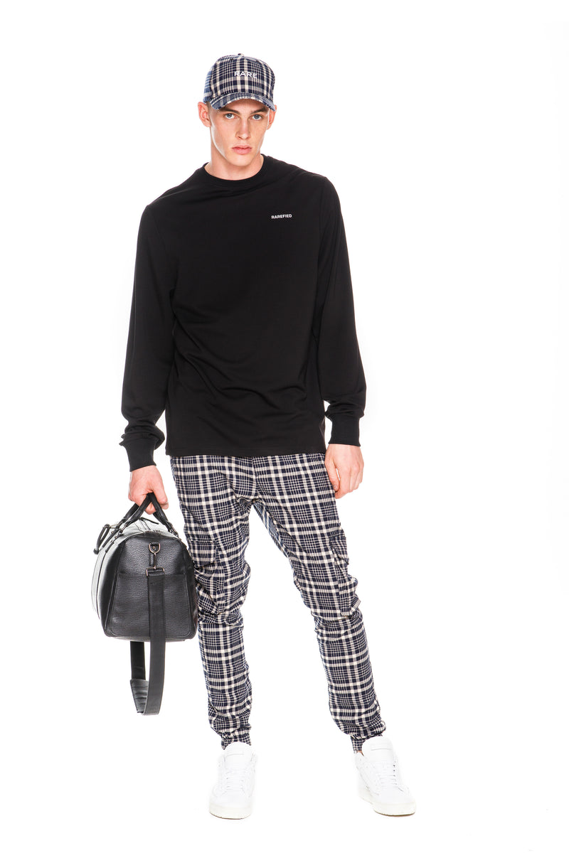 Rarefied Quote Long Sleeve T-Shirt With Rare Branded Pant, Cap and Handbag