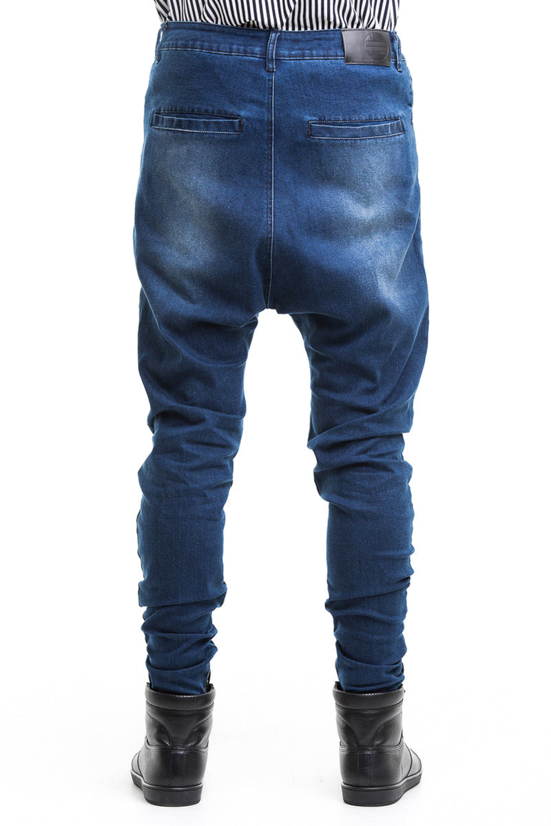 Blue 12OZ Jeans -  Substantial Drop Crotch With A Decreased Fit
