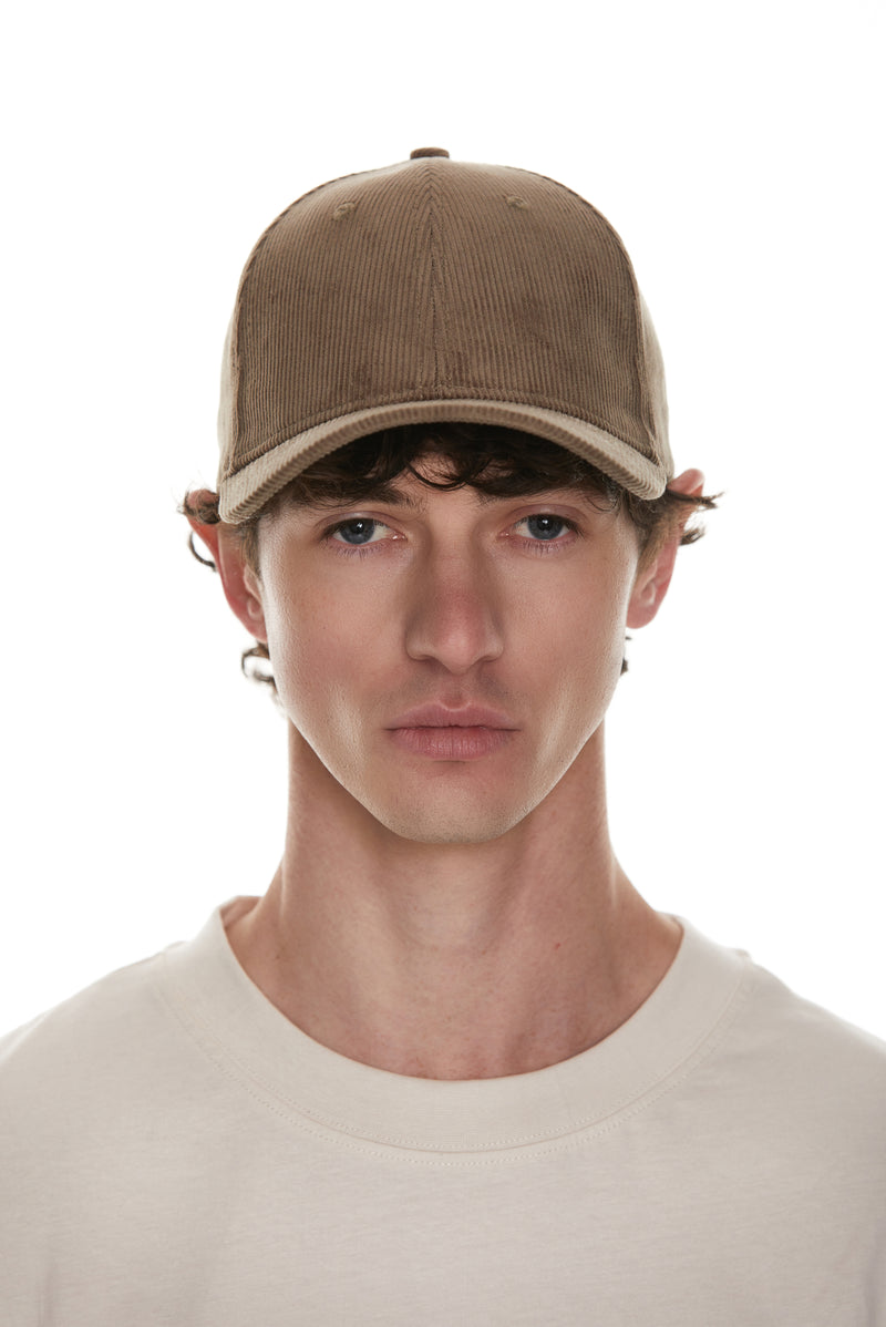 Plain Corduroy Cap - Olive