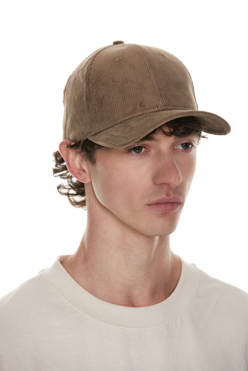 Plain Corduroy Cap - Olive