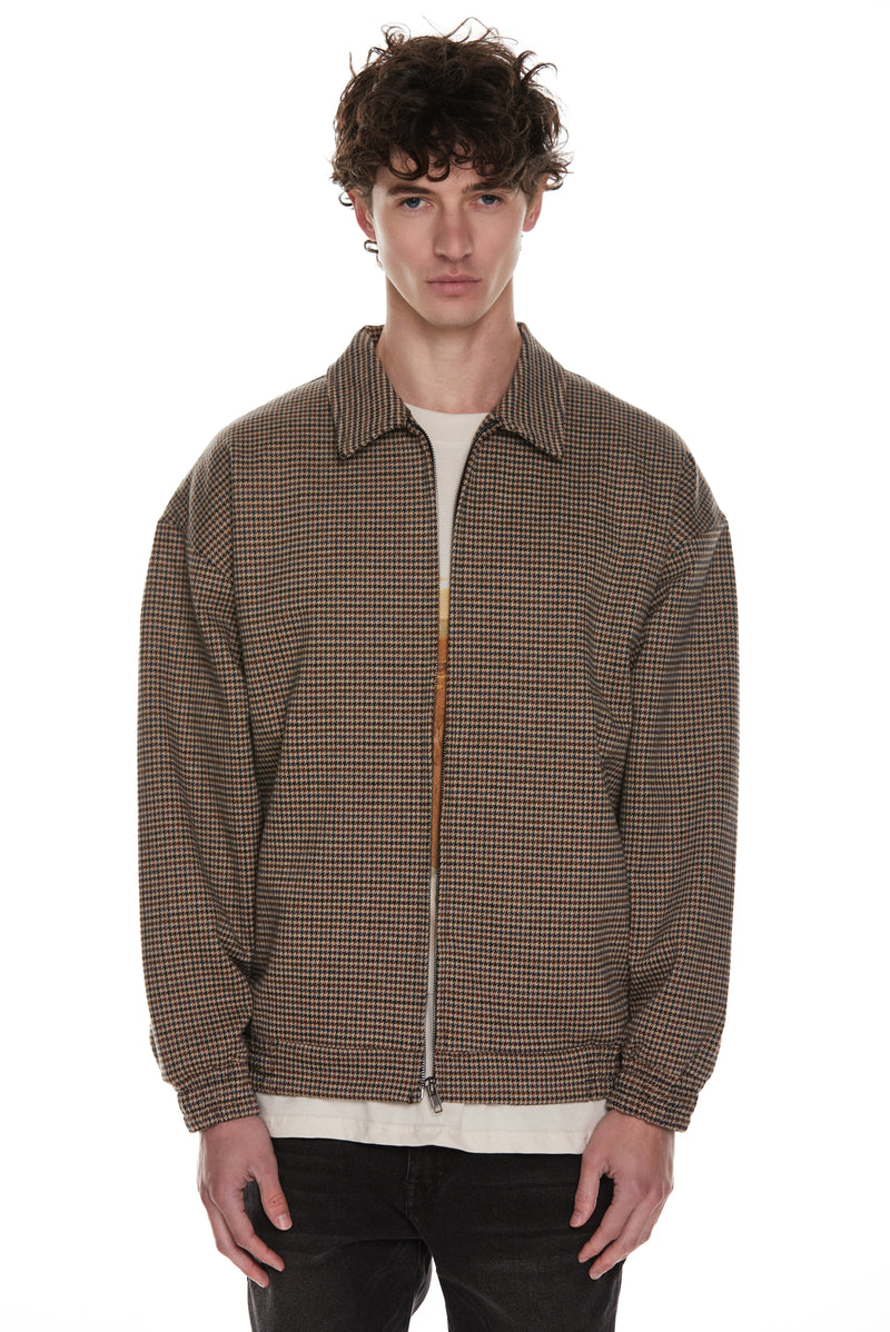 Checkered Jacket - Olive/Brown