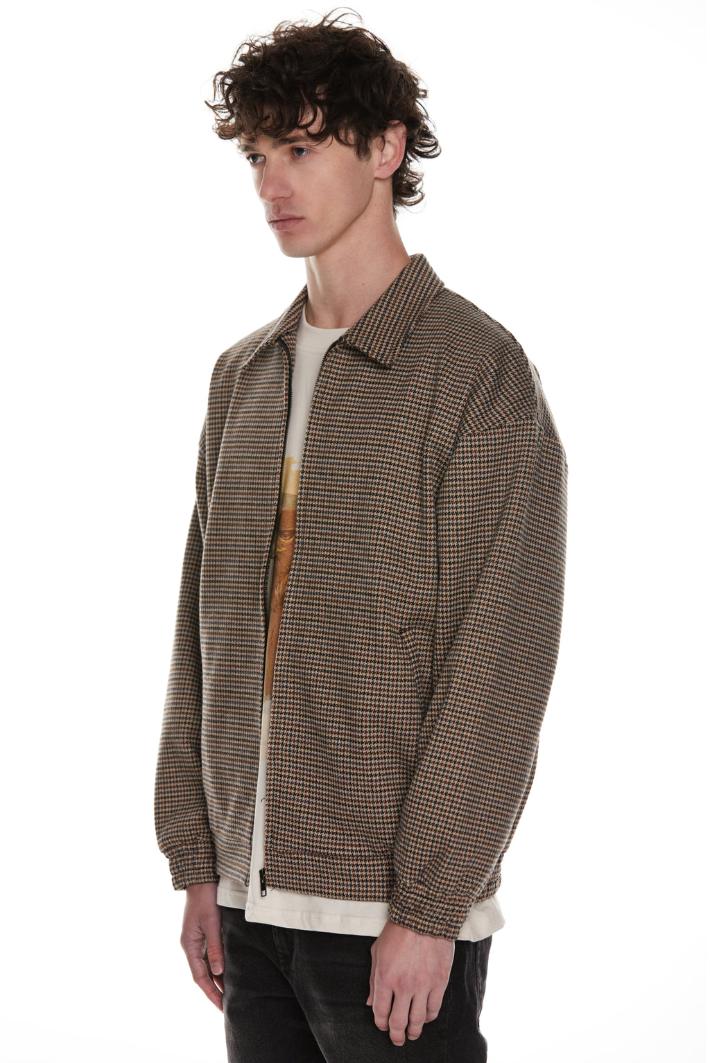 Checkered Jacket - Olive/Brown