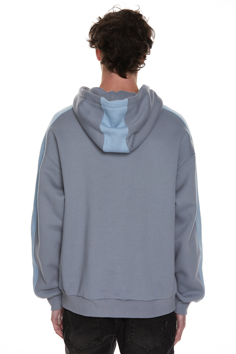 Contrast Hoodie - Blue