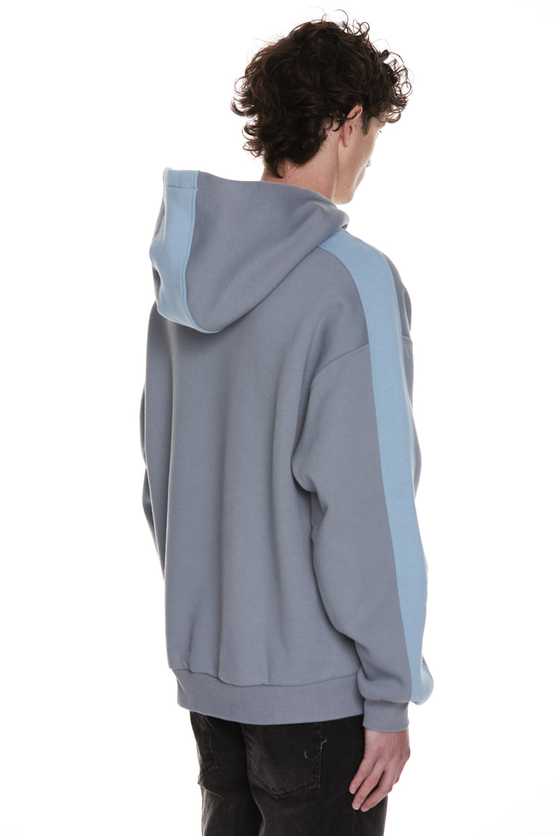 Contrast Hoodie - Blue