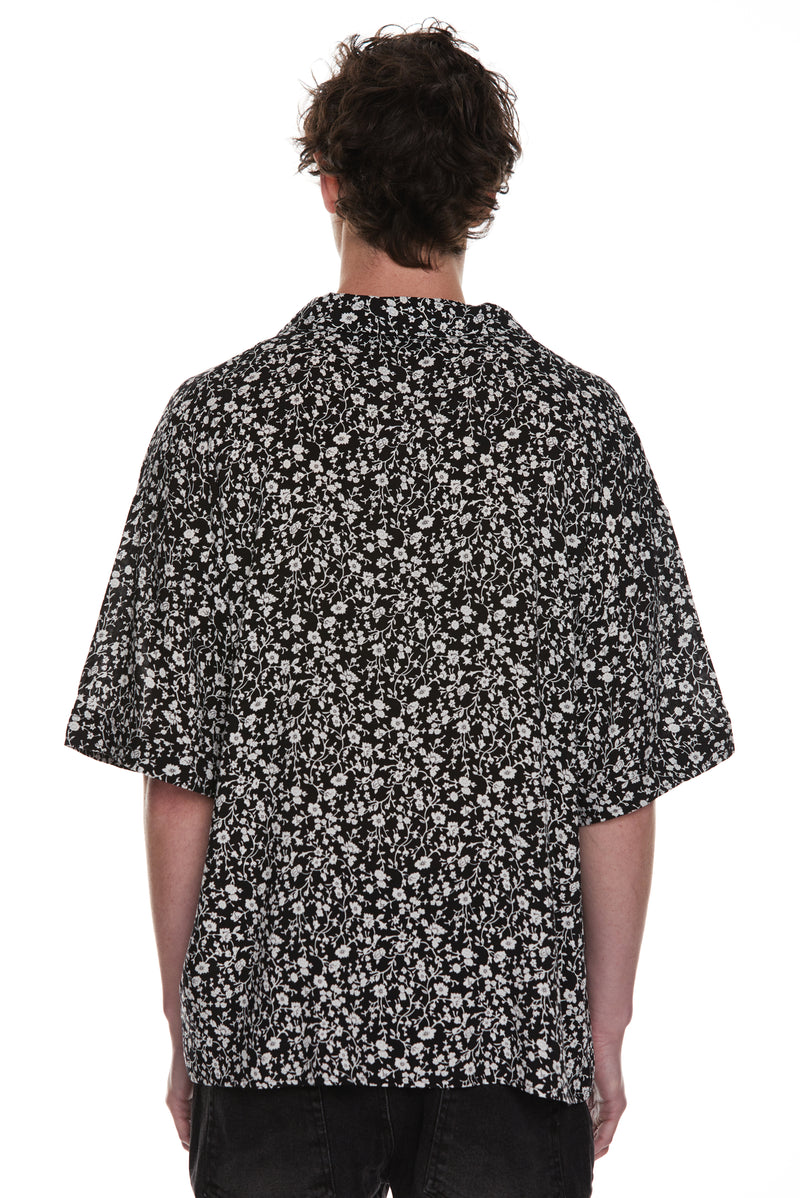 Summer Shirt - Floral White/Black