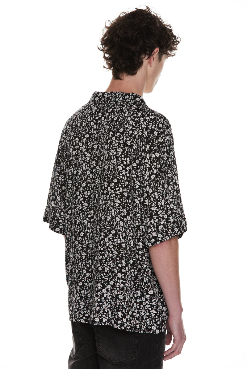 Summer Shirt - Floral White/Black